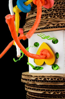 Papegaaienspeelgoed karton