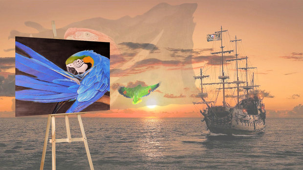 ara Olieverf Schilderij