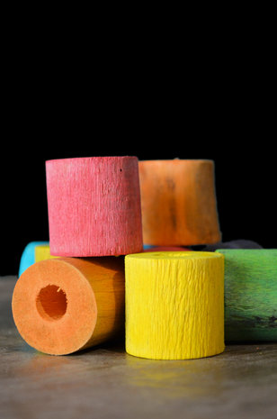 houten tonnetjes gekleurd 1